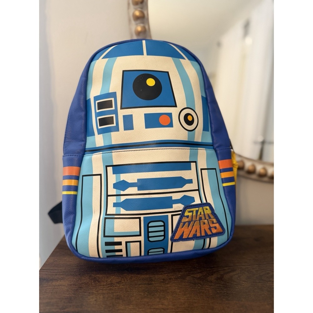 Star Wars R2-D2 Mini Backpack Funko Faux Leather Blue White Kids Adult
